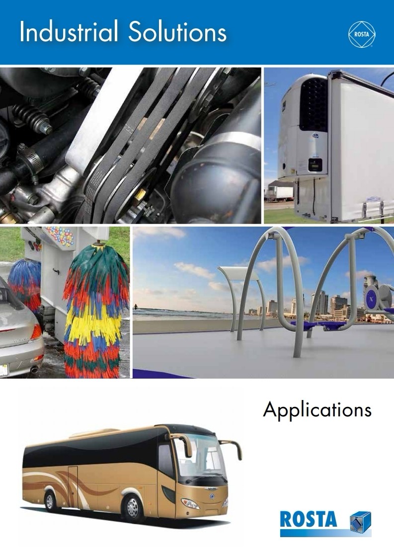rosta弹性组件,橡胶弹簧张紧装置,张紧器弹性惰轮滚轮,ROSTA橡胶模块的应用于运输行业
