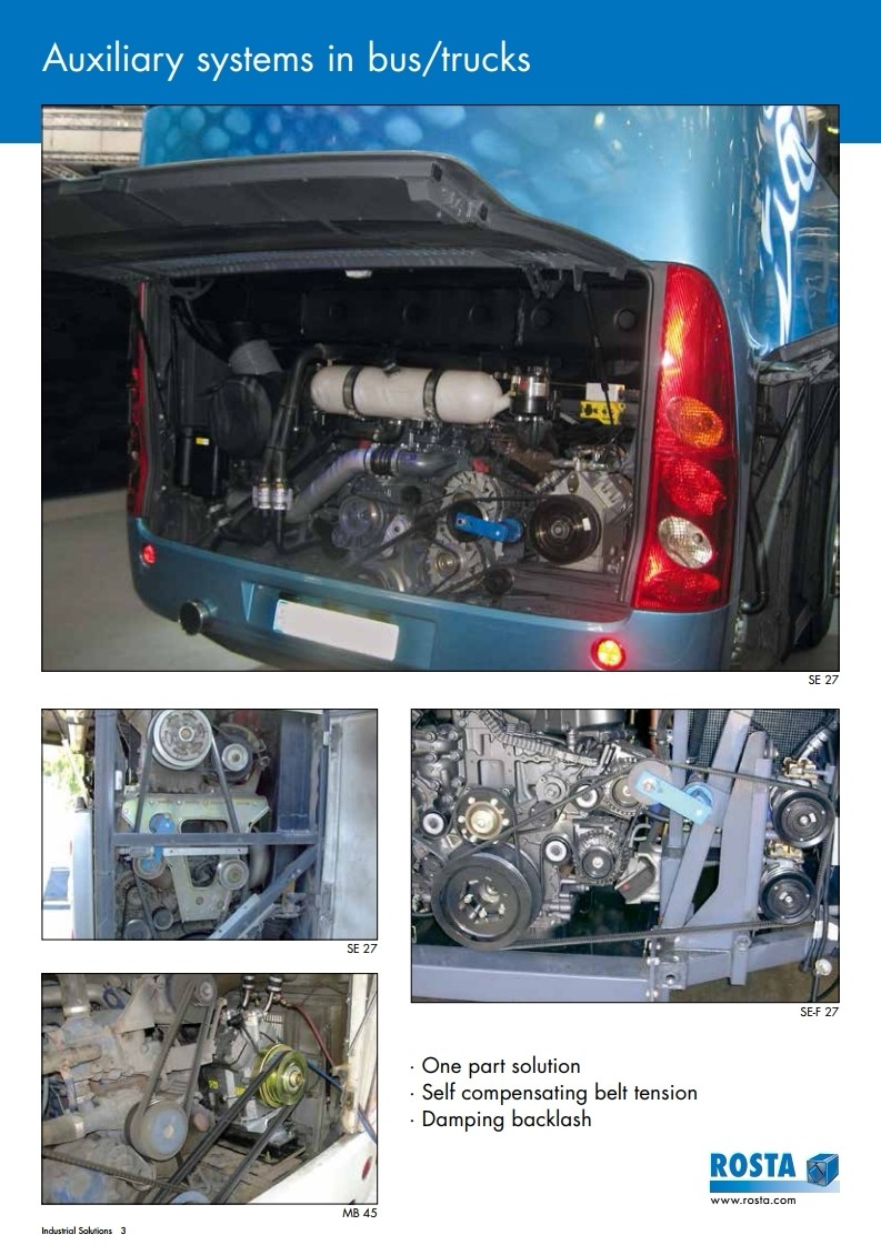 rosta弹性组件,橡胶弹簧张紧装置,张紧器弹性惰轮滚轮,ROSTA橡胶模块的应用于运输行业